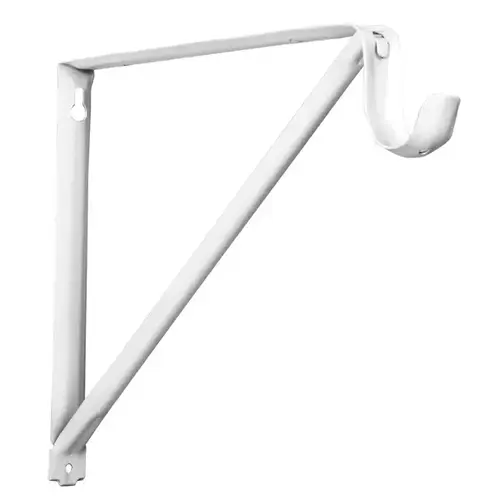 Shelf and Rod Bracket, 150 lb, Steel, Powder-Coated White - pack of 20 Shelf and Rod Bracket, 150 lb, Steel, Powder-Coated White - pack of 20