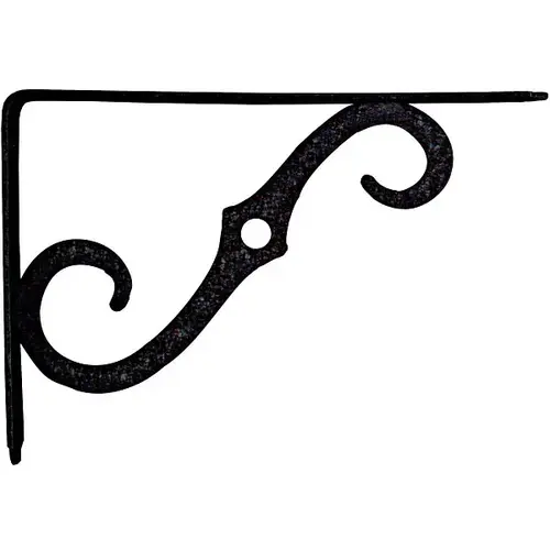 152BC 229427 Shelf Bracket, 80 lb, 8 in L, 0.94 in H, Steel, Antique Black 152BC 229427 Shelf Bracket, 80 lb, 8 in L, 0.94 in H, Steel, Antique Black