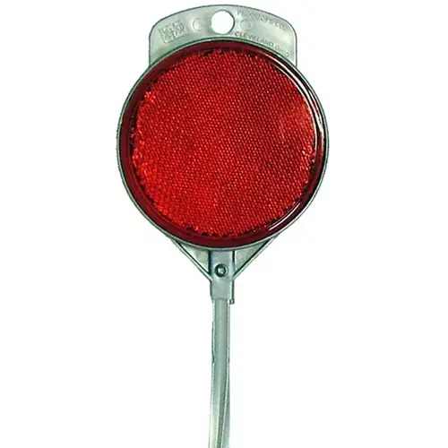 Driveway Marker, Aluminum Post, Red Reflector - pack of 24