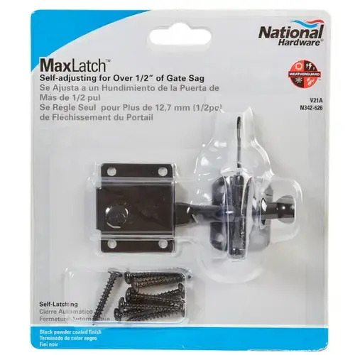 V21A MaxLatch Automatic Gate Latch Black Finish V21A MaxLatch Automatic Gate Latch Black Finish