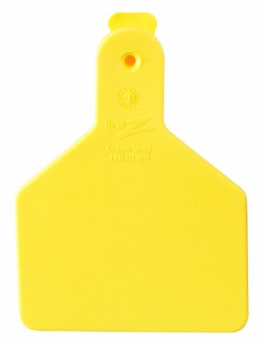 Z Tags 9053610 Calf Tag, Yellow, 2-3/8 x 3-1/4-In - pack of 25