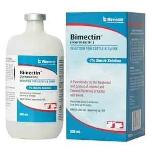Bimeda North America 1BIM018 Bimectin (Ivermectin) Injection for Cattle & Swine 500-mL