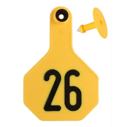 Y-Tex Medium Yellow Number Tags (25 per bag)