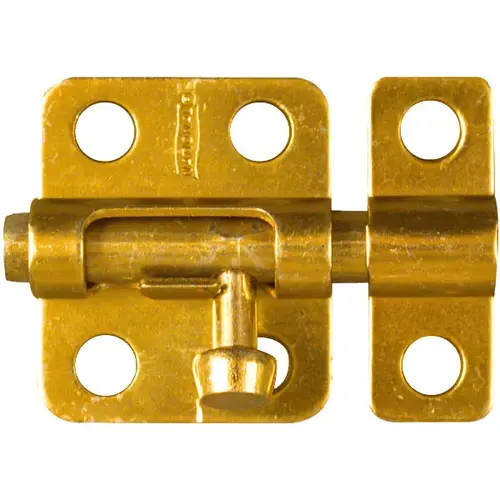Window Bolt Brass-Plated Gold Steel 2" L Brass-Plated Window Bolt Brass-Plated Gold Steel 2" L Brass-Plated