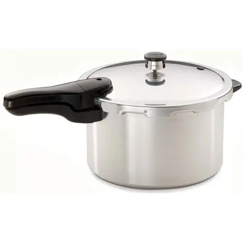 Pressure Cooker, 8 qt Capacity, 12.18 in Dia, Aluminum Pressure Cooker, 8 qt Capacity, 12.18 in Dia, Aluminum