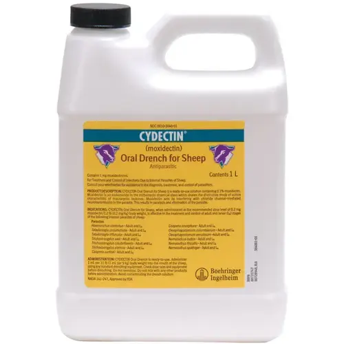CYDECTIN 0.1% DRENCH WORMER 1-Liter CYDECTIN 0.1% DRENCH WORMER 1-Liter