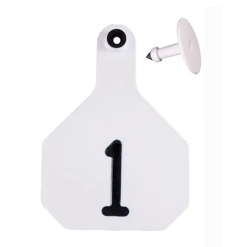 Y-Tex Large White Number Tags (25 per bag)