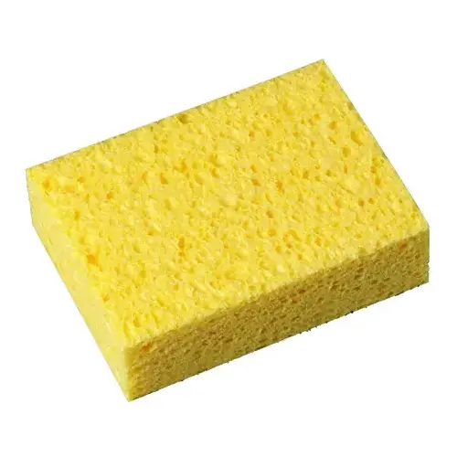 Commercial Sponge, 6 in L, 4-1/4 in W, 1.6 in Thick, Cellulose, Yellow Commercial Sponge, 6 in L, 4-1/4 in W, 1.6 in Thick, Cellulose, Yellow