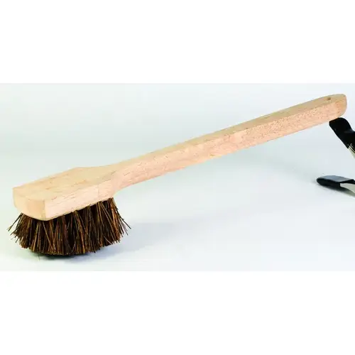 Utility/Pot Scrub Brush Palmyra Bristles 2" with 20" Wood Handle Brown Utility/Pot Scrub Brush Palmyra Bristles 2" with 20" Wood Handle Brown