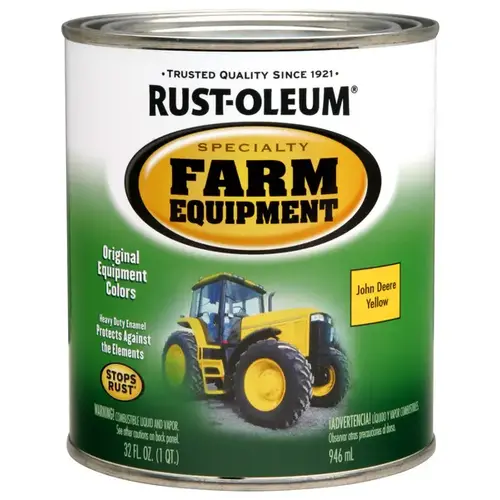 SPECIALTY 7443502 Farm Equipment Enamel, Yellow, 1 qt Can
