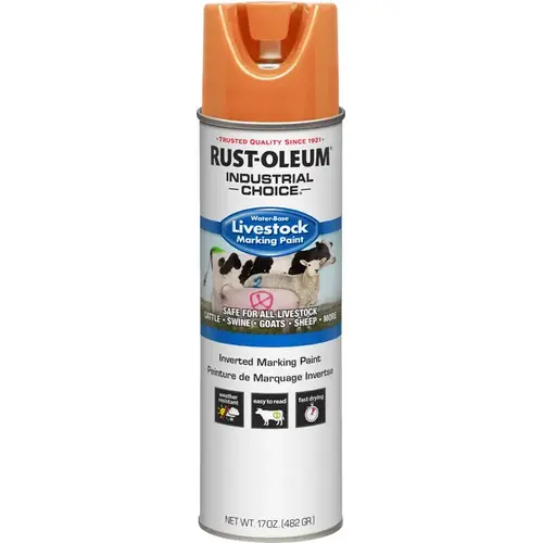 Rust-Oleum Livestock Marking Paint 17oz - Fluorescent Orange Rust-Oleum Livestock Marking Paint 17oz - Fluorescent Orange