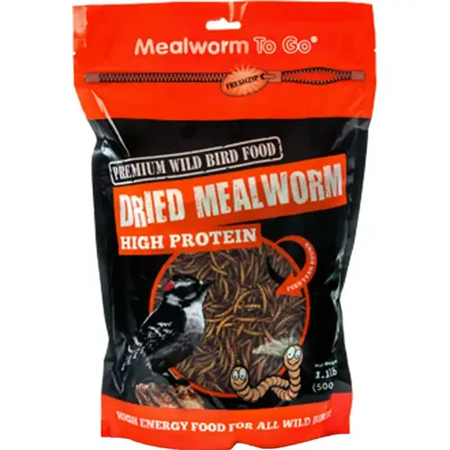 Mealworm To Go Dried Mealworm Wild Bird Food 1.1-lb