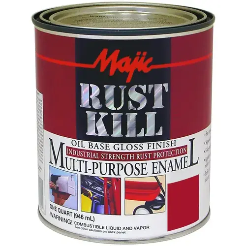 Rustkill Rust-Preventive Coating, Gloss, Red, 1 qt Can Rustkill Rust-Preventive Coating, Gloss, Red, 1 qt Can