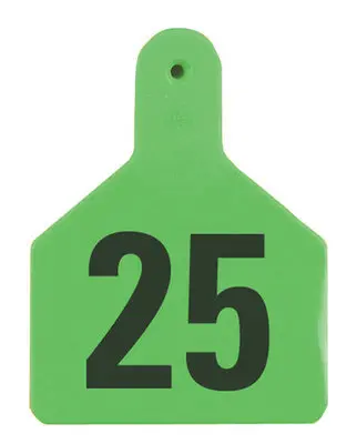 Z Tags 1-PC Pre-Numbered Laser Print Calf Tags Numbers from 1 - 25 Green 22712284 Z Tags 1-PC Pre-Numbered Laser Print Calf Tags Numbers from 1 - 25 Green 22712284