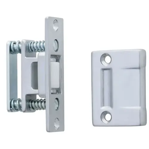 Large Nylon Roller Latch with ASA Strike Satin Chrome Finish Large Nylon Roller Latch with ASA Strike Satin Chrome Finish