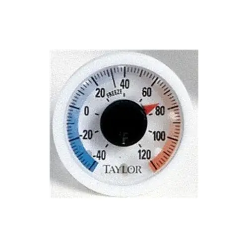 THERMOMETER INDOOR/OUTDOOR 1.75 WINDOW/WALL DIAL White