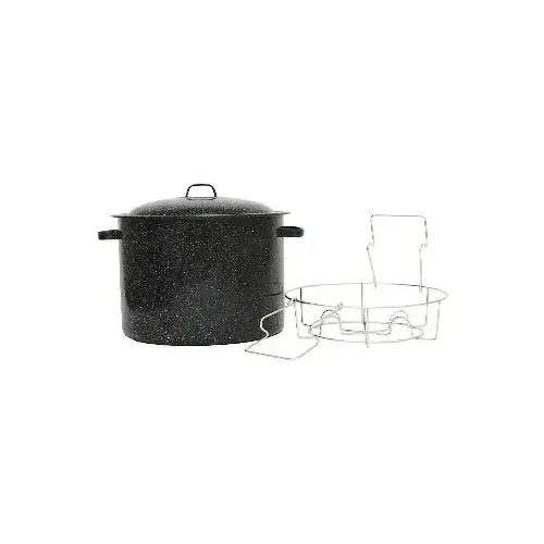 F0706-6 Mini Canner, 12 qt Capacity, Steel, Porcelain Enamel-Coated Black