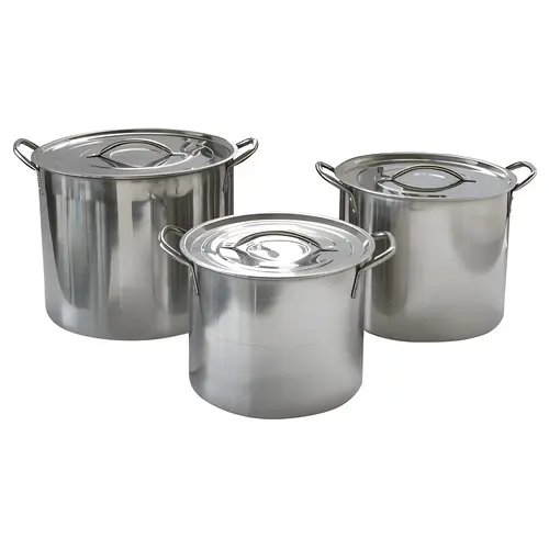 AmeriHome 6-Piece Stainless Steel Stock Pot Set