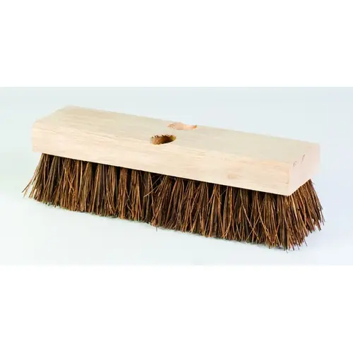 Deck Scrub Brush Palmyra Bristles 10" x 2" with Wood Block Head Brown Deck Scrub Brush Palmyra Bristles 10" x 2" with Wood Block Head Brown