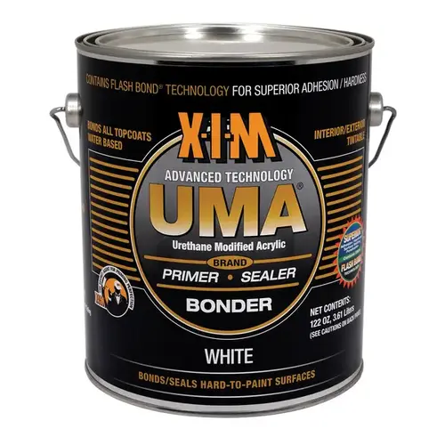 Primer, Sealer, Bonder UMA White Water-Based Acrylic 1 gal White - pack of 2 Primer, Sealer, Bonder UMA White Water-Based Acrylic 1 gal White - pack of 2