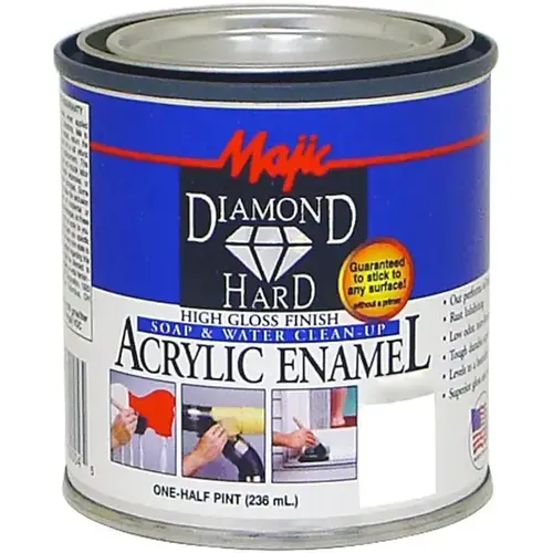DiamondHard Enamel Paint, Gloss, White, 0.5 pt Can DiamondHard Enamel Paint, Gloss, White, 0.5 pt Can