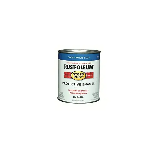 STOPS RUST Protective Enamel, Gloss, Royal Blue, 1 qt Can - pack of 2 STOPS RUST Protective Enamel, Gloss, Royal Blue, 1 qt Can - pack of 2