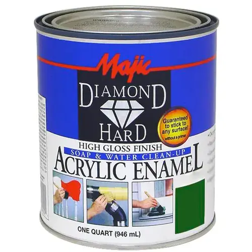 DiamondHard Enamel Paint, Gloss, Machine Green, 1 qt Can DiamondHard Enamel Paint, Gloss, Machine Green, 1 qt Can
