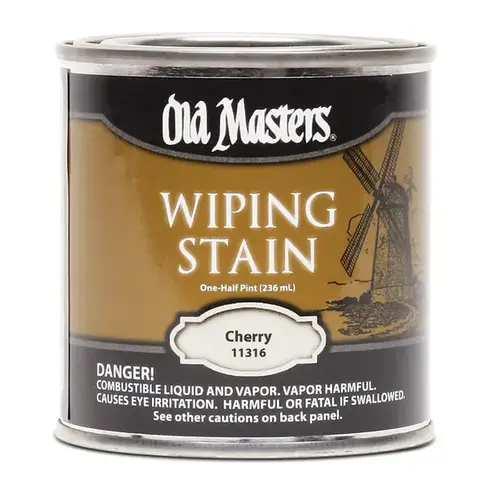 Wiping Stain Semi-Transparent Cherry Oil-Based 1/2 oz Cherry Clear Wiping Stain Semi-Transparent Cherry Oil-Based 1/2 oz Cherry Clear