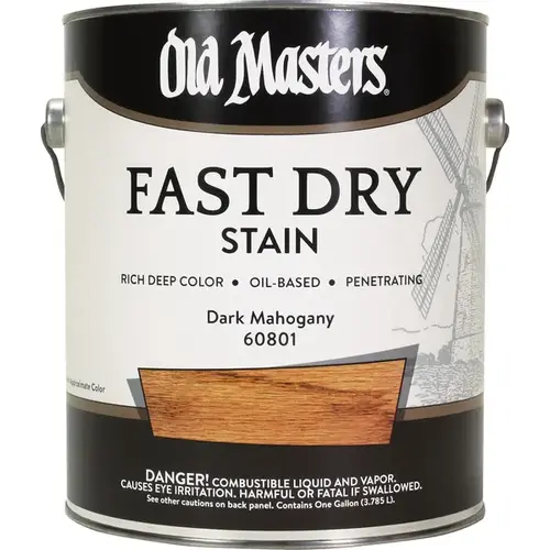 Fast Dry Stain, Dark Mahogany, Liquid, 1 gal Fast Dry Stain, Dark Mahogany, Liquid, 1 gal