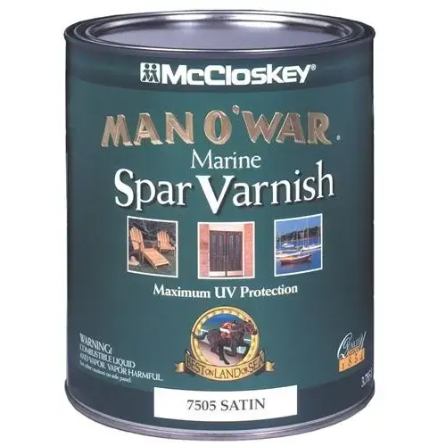 Man O War 80- 080.000.007 Spar Varnish, Satin, Clear, Liquid, 1 gal - pack of 2 Man O War 80- 080.000.007 Spar Varnish, Satin, Clear, Liquid, 1 gal - pack of 2