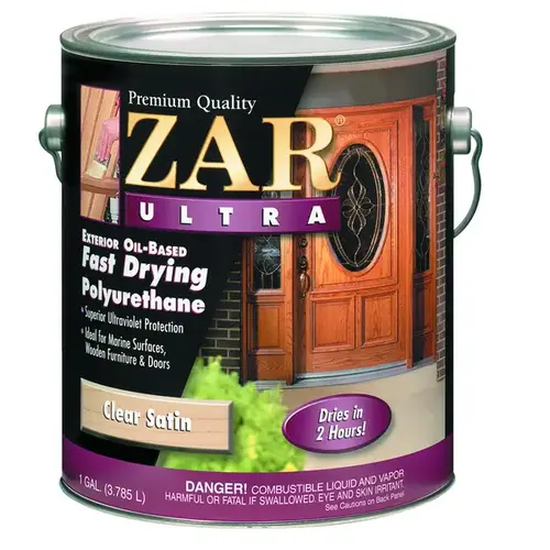Exterior Polyurethane, Liquid, Amber, 1 gal, Can