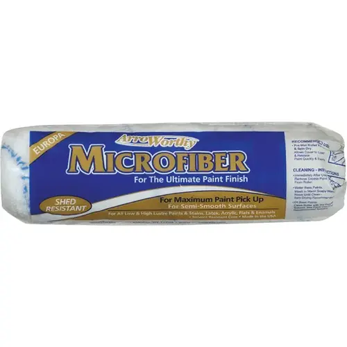 Paint Roller Cover Pro-Line Microfiber 9" W X 1/4" White Paint Roller Cover Pro-Line Microfiber 9" W X 1/4" White