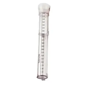 TAYLOR 2700 5 In. Capacity Rain Gauge, Clear Plastic, 11-7/8 In. Overall