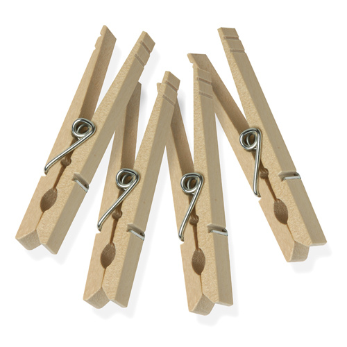 Honey-Can-Do DRY-01375 Classic Clothespin, 0.394 in W, 3.3 in L, Birchwood, Natural - pack of 50
