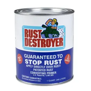 Rust Destroyer 73004RD Rust Prevention Paint No Indoor and Outdoor Matte Red Oil-Based Alkyd Resin 1 qt Red