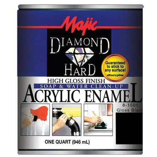 Diamondhard Anti-Rust Acrylic Paint, High Gloss Black, Qt. Diamondhard Anti-Rust Acrylic Paint, High Gloss Black, Qt.