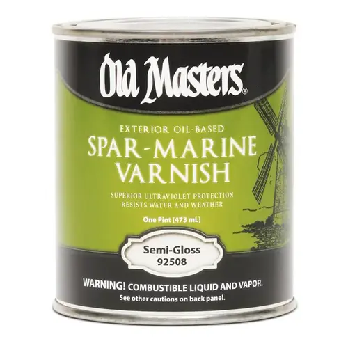 Marine Spar Varnish Semi-Gloss Clear Oil-Based 1 pt Clear Marine Spar Varnish Semi-Gloss Clear Oil-Based 1 pt Clear