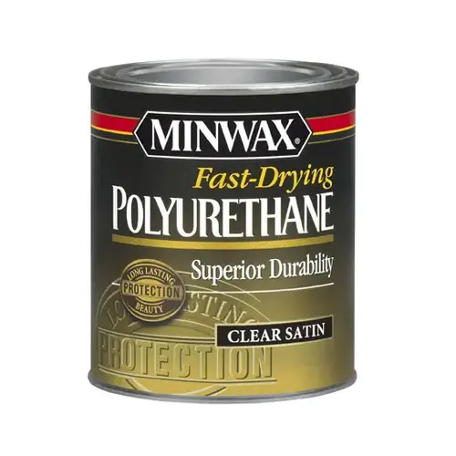 Satin Fast-Drying Interior Polyurethane, 1/2 Pt. Clear
