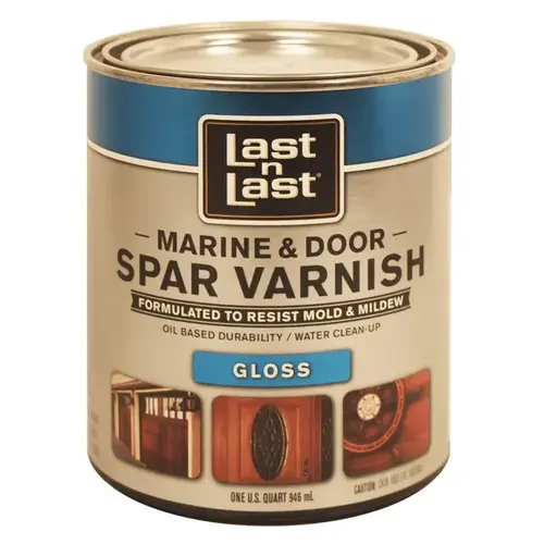 Last n Last Marine & Door Spar Varnish - Gloss/Water Clean Up - Quart