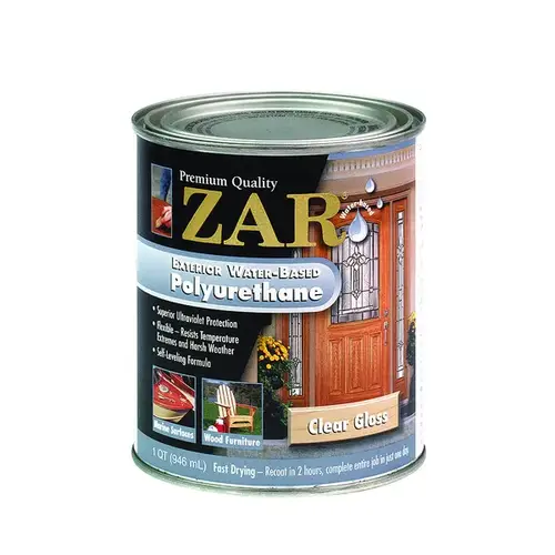 ZAR Water-Based Exterior Polyurethane 1 Qt - Gloss Amber ZAR Water-Based Exterior Polyurethane 1 Qt - Gloss Amber