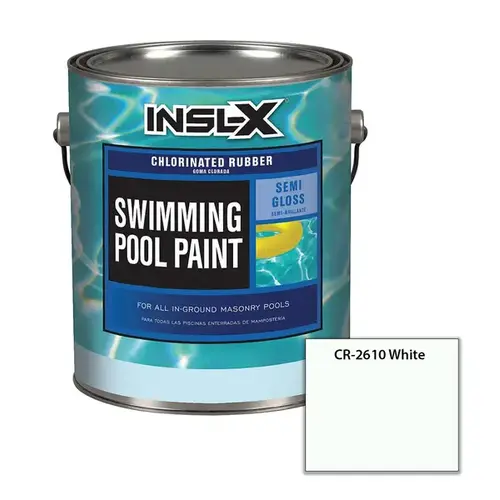 Swimming Pool Paint Indoor and Outdoor Semi-Gloss White Rubber-Based 1 gal White - pack of 2 Swimming Pool Paint Indoor and Outdoor Semi-Gloss White Rubber-Based 1 gal White - pack of 2