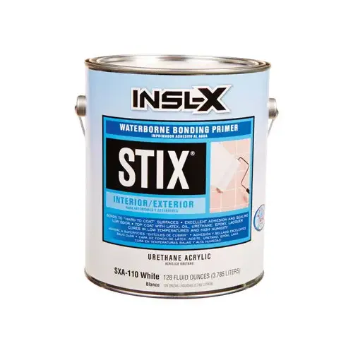 Bonding Primer Stix White Flat Water-Based Acrylic Urethane 1 gal White Bonding Primer Stix White Flat Water-Based Acrylic Urethane 1 gal White