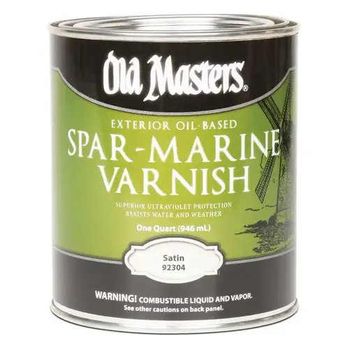 Spar Marine Varnish, Satin, Liquid, 4 qt, Can - pack of 4 Spar Marine Varnish, Satin, Liquid, 4 qt, Can - pack of 4