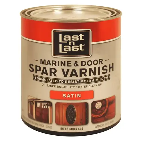 Last n Last Marine & Door Spar Varnish - Satin/Water Clean Up - Gallon