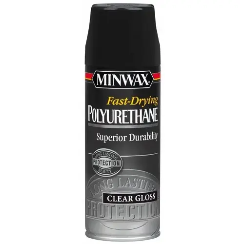 Polyurethane, Gloss, Liquid, Clear, 11.5 oz, Aerosol Can Polyurethane, Gloss, Liquid, Clear, 11.5 oz, Aerosol Can