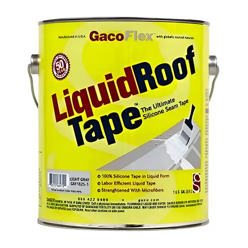 Liquid Roof Tape 100% Silicone Light Gray 1-Gallon