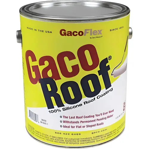 GacoRoof 100% Silicone Roof Coating White 1-Gallon
