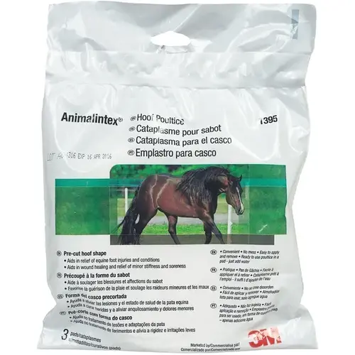 Animalintex Poultice Hoofed Shaped Pad - 5-1/2" X 5-1/2" Animalintex Poultice Hoofed Shaped Pad - 5-1/2" X 5-1/2"