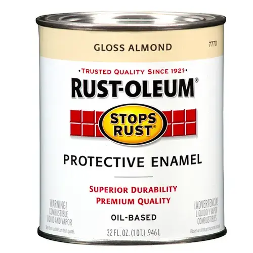 STOPS RUST Protective Enamel, Gloss, Almond, 1 qt Can STOPS RUST Protective Enamel, Gloss, Almond, 1 qt Can