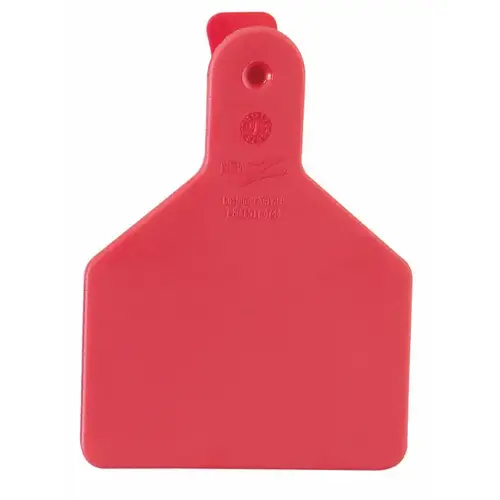 Z Tags 100 Count 1-Piece Blank Tags for Calves, Red Z Tags 100 Count 1-Piece Blank Tags for Calves, Red